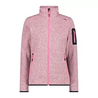 Kurtki damskie - CMP Damska kurtka Knit-Tech Pink Fluo-Biała, 44 - miniaturka - grafika 1