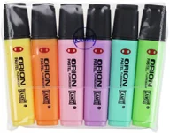 Przybory szkolne - ZAKREŚLACZ SZKOLNY ORION 6 KOLORÓW PASTEL KAMET - miniaturka - grafika 1