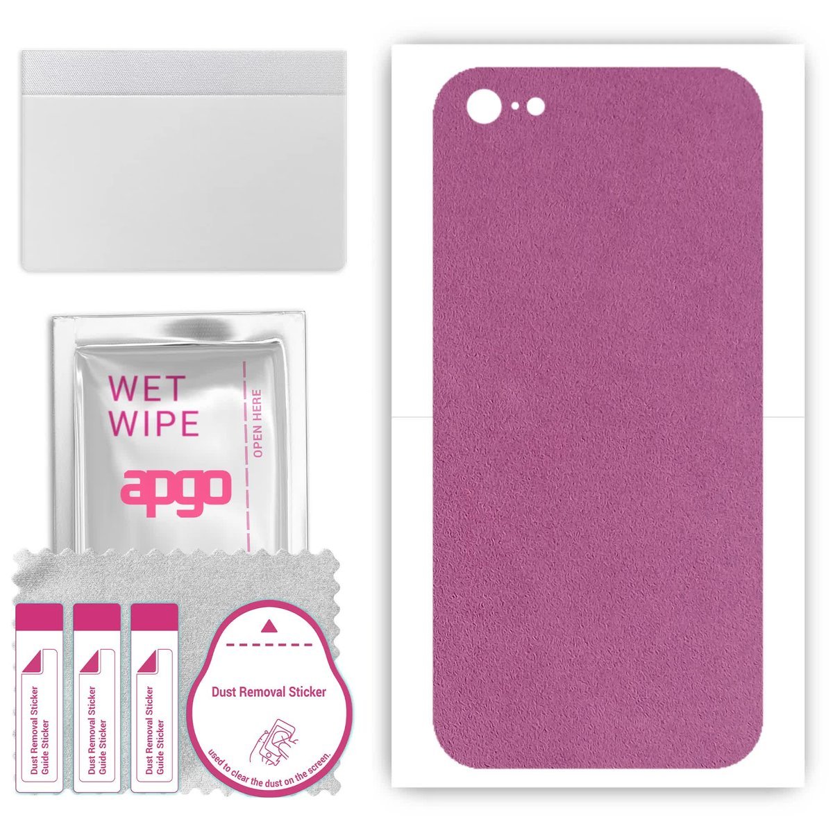 Folia naklejka skórka strukturalna na TYŁ Zamsz do Apple iPhone 5c - Zamsz Fioletowy - apgo SKINS