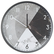 Zegary - Beliani Zegar ścienny  33 cm czarno-biały DAVOS - miniaturka - grafika 1