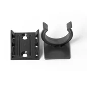 Zawiasy, okucia i inne akcesoria - Klip z łącznikiem do nogi szeroki czarny - miniaturka - grafika 1