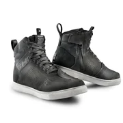 SHIMA Rebel WP, waterdichte motorschoenen voor heren, versterkte motorsneakers met ritssluiting aan de zijkant, enkelsteun, antislipzool, schakelgreep (zwart, 45