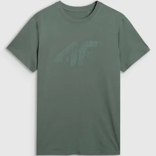 Koszulka Męska 4F T-shirt Z Nadrukiem Regular Zielony 4FWAW25TTSHM2442 S Zielony - Koszulki męskie Koszulka Męska 4F T-shirt Z Nadrukiem Regular Zielony 4FWAW25TTSHM2442 S Zielony - Koszulki męskie - miniaturka - grafika 1