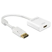 Adaptery i przejściówki - Delock Adapter Displayport na HDMI aktywny 4K biały 62608 - miniaturka - grafika 1