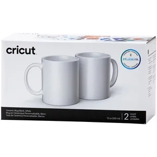 Kubek ceramiczny Cricut Press Kubek ceramiczny pusty 12 uncji 2/opak.-biały - Kubki dla dzieci - miniaturka - grafika 1