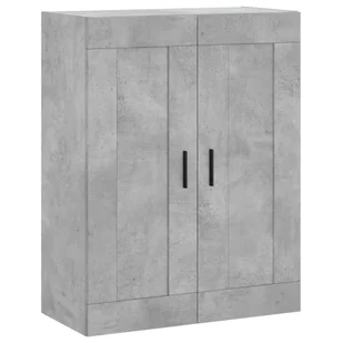 Witrynka, szarość betonu 69,5x34x180 cm materiał drewnopochodny Lumarko! - Witryny - miniaturka - grafika 6