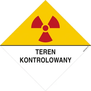 KA007 ZNAK OSTRZEGAWCZY DO OZNAKOWANIA TERENU KONTROLOWANEGO, PN - PŁYTA PCV 1MM; (230X230MM) - Systemy ekspozycyjne i znaki informacyjne - miniaturka - grafika 1