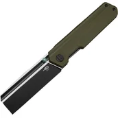 Scyzoryki - Bestech TARDIS D2 Black DLC +Satin G10 OD Green Liner Lock BG54C - miniaturka - grafika 1