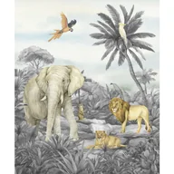 Fototapety - Fototapeta zwierzęta dżungli szarym - 270 x 225 cm - SANDERS & SANDERS - miniaturka - grafika 1