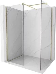 Mexen Kioto ścianka prysznicowa Walk-in 110 x 105 cm, transparent, złota - 800-110-202-50-00-105 - Ścianki i drzwi prysznicowe - miniaturka - grafika 1