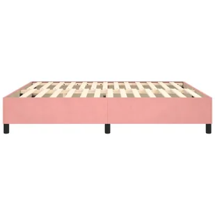 Lumarko Łóżko kontynentalne, różowa, 160x200 cm, tapicerowana aksamitem - Łóżka - miniaturka - grafika 7