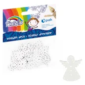 Pozostałe akcesoria dla plastyków - Fiorello Ozdoby drewniane aniołek biały 15szt FIORELLO - miniaturka - grafika 1