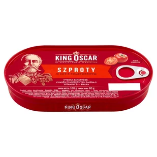 King Oscar Szproty W Sosie Pomidorowym 160G - Konserwy i dania rybne - miniaturka - grafika 1