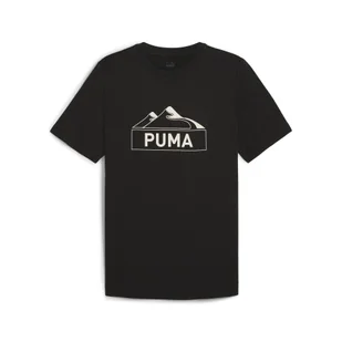 Męska koszulka z grafiką OPEN ROAD PUMA Black - Koszulki sportowe męskie - miniaturka - grafika 1