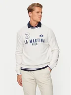 Swetry męskie - La Martina Sweter ZMS303 YW120 Écru Regular Fit - miniaturka - grafika 1