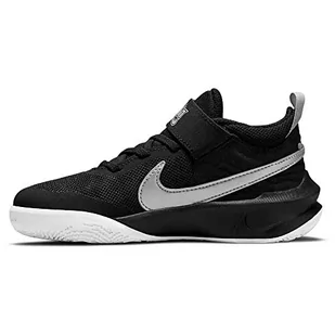 Buty dziecięce Nike Team Hustle D 10, Czarny metaliczny srebrny wolt biały, 28.5 EU - Buty dla dziewczynek - miniaturka - grafika 1