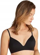 Biustonosze - CALVIN KLEIN CZARNY GŁADKI BIUSTONOSZ PÓŁUSZTYWNIANY 90D JPA - miniaturka - grafika 1