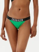Stroje kąpielowe - Calvin Klein Swimwear Dół od bikini KW0KW02857 Zielony - miniaturka - grafika 1