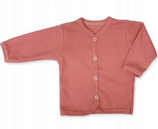 KAFTAN kaftanik 74 KOSZULKA bluzka rozpinana NIEMOWLĘCA gładka KORALOWA - Kaftaniki dla niemowląt - miniaturka - grafika 1