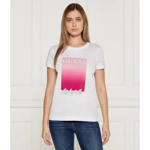GUESS T-shirt | Regular Fit - Koszulki i topy damskie - miniaturka - grafika 1
