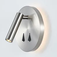 Lampy ścienne - Italux Nelly LED kinkiet 2-punktowy nikiel satyna SP.7349-02B-S-NICK - miniaturka - grafika 1