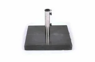 Parasole ogrodowe - Garthen Podstawa Garth z czarnego marmuru i stali nierdzewnej kwadratowa pod parasol 40 kg - miniaturka - grafika 1