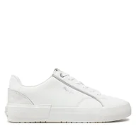 Sneakersy damskie - Sneakersy Pepe Jeans PLS31580 Biały - miniaturka - grafika 1