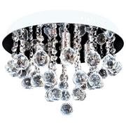 Lampy sufitowe - Inne Plafon LAMPA sufitowa VEN P-E 1437/4-40 okrągła OPRAWA z kryształkami glamour crystal chrom przezroczysta VEN P-E 1437/4-40 - miniaturka - grafika 1