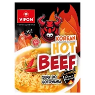 Zupy w płynie - Vifon Korean Hot Beef Zupa do gotowania 105 g - miniaturka - grafika 1