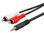 Kable - MicroConnect Kabel RCA Cinch x2 MiniJack 3.5 mm 15 Biały Czerwony AUDLC15G - miniaturka - grafika 1