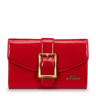 Damska kopertówka ze skóry lakierowanej czerwona - Torebki damskie Damska kopertówka ze skóry lakierowanej czerwona - Torebki damskie - miniaturka - grafika 1