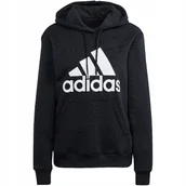 Bluzy damskie - Bluza damska adidas Essentials Big Logo Regular Fleece czarna HZ2984 L - miniaturka - grafika 1