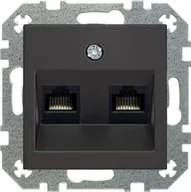 Gniazdka elektryczne - Liregus IKL-002-01.R/ON59 COMPUTER SOCKET 2XRJ45 - miniaturka - grafika 1
