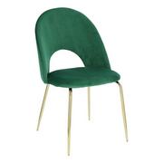 Krzesła - D2.Design Krzesło Solie Velvet zielone/złote 177054 - miniaturka - grafika 1