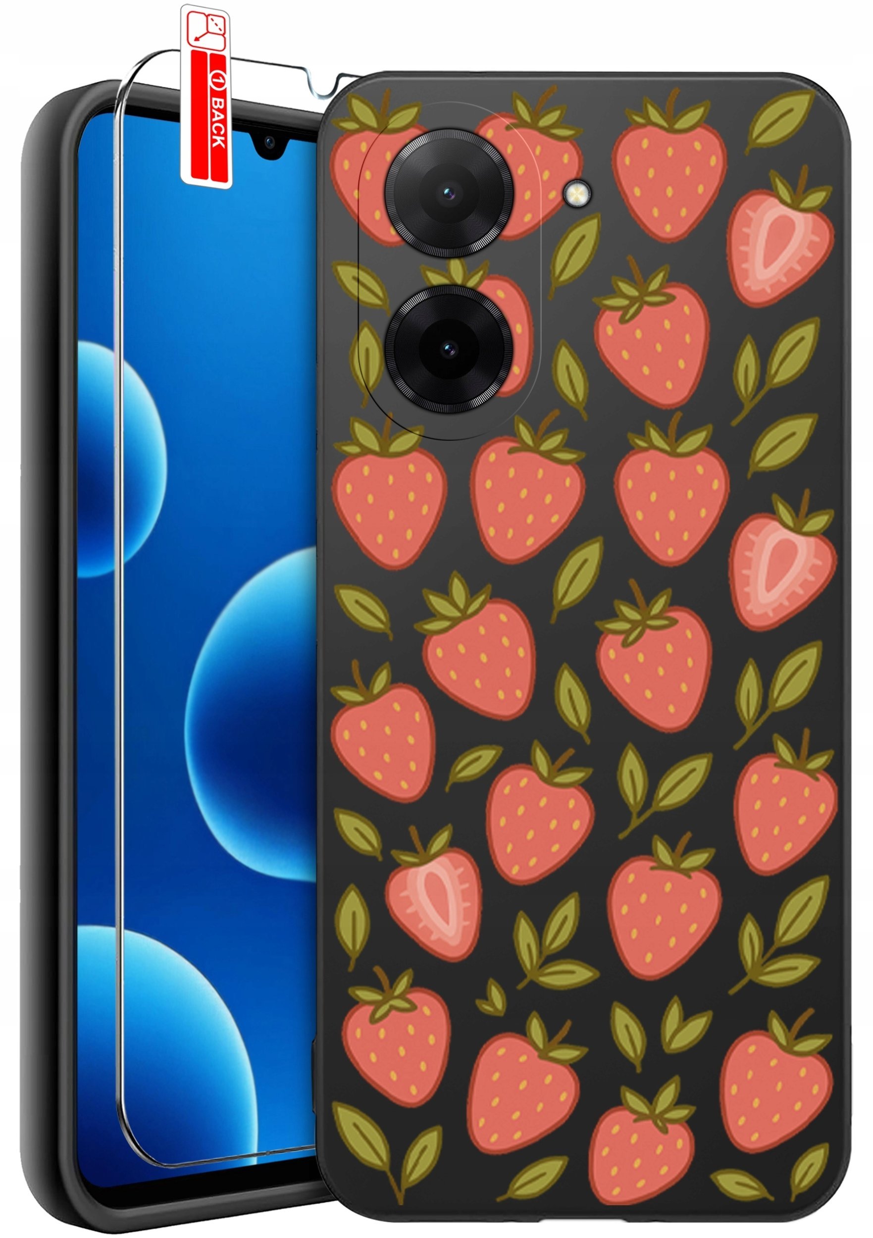 ETUI do Xiaomi Redmi A5 WZORY SILIKONOWE MATT CASE + SZKŁO 9H