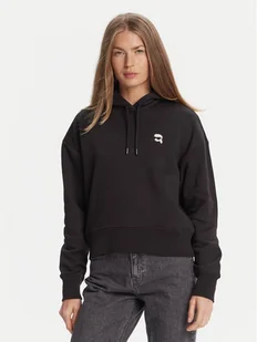 KARL LAGERFELD Bluza A3W20053 Czarny Regular Fit - Bluzy damskie - miniaturka - grafika 1