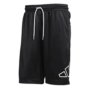 adidas Męskie szorty z dużym logo, czarny/biały, M, czarny/biały, M - Spodenki damskie - miniaturka - grafika 1