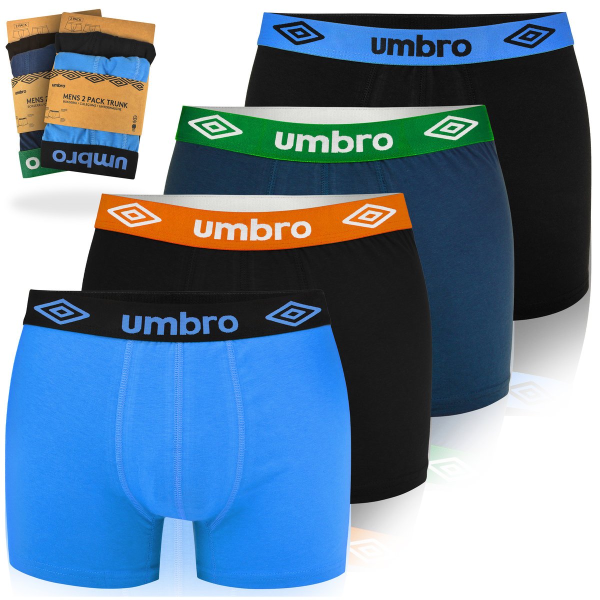 Umbro Bokserki Męskie 4 sztuki BM562 Rozmiar XXL