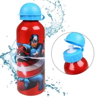 Shakery i bidony sportowe - MARVEL Avengers aluminiowy bidon, czerwona butelka 500ml - miniaturka - grafika 1