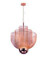 Lampy sufitowe - Step into Design Lampa wisząca MESH BRASS LED miedziana 60 cm MD-7026 600 BRASS - miniaturka - grafika 1