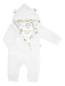 Kombinezony dla dzieci - Chłopięcy kombinezon welurowy z podszewką kremowy Nicol r.80 - miniaturka - grafika 1