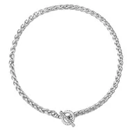 Łańcuszki - Gruby choker lisi ogon naszyjnik łańcuch z modnym zapięciem - Manoki - miniaturka - grafika 1