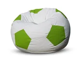 Fotele i pufy dla dzieci - Pufa piłka XL worek biało-zielona - miniaturka - grafika 1