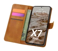 Etui i futerały do telefonów - Bizon z klapką Pocket do Xiaomi Poco X7 Pro Brązowy - miniaturka - grafika 1