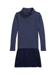 Polo Ralph Lauren Sukienka dzianinowa 312980676001 Granatowy Regular Fit - Sukienki i spódniczki dla dziewczynek - miniaturka - grafika 1