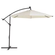 Parasole - Beliani Parasol ogrodowy LED  285 cm beżowy CORVAL - miniaturka - grafika 1