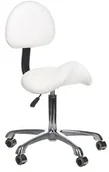 Krzesła i taborety kosmetyczne - Taboret kosmetyczny BY-8373 biały - miniaturka - grafika 1
