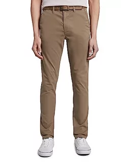 Spodenki męskie - TOM TAILOR Denim Męskie Spodnie chinosy z paskiem 1008253, 11634 - Honey Camel Beige, 31W / 34L - grafika 1