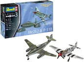 Kolekcjonerskie modele pojazdów - Revell Zestaw bojowy Messerschmitt Me262 i P-51B Mustang 03711 - miniaturka - grafika 1