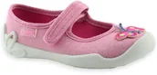 Buty dla dziewczynek - Balerinki do przedszkola kapcie na rzep dla dziewczynki Befado 114X557 Blanca Różowe - miniaturka - grafika 1